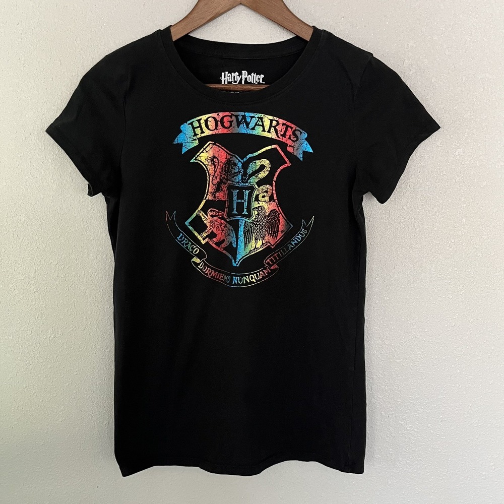 Harry Potter (Size Youth XL 14-16) Hogwarts T Shirt Colorful Graphic